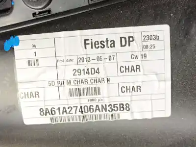 Автозапчастина б/у обликка задніх правіх дверей для ford fiesta vi (cb1, ccn) 1.0 ecoboost посилання на oem iam 1851647  8a61a27406an35b8