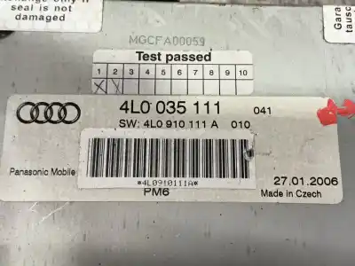 İkinci el araba yedek parçası ses sistemi / radyo cd için audi q7 (4lb) 3.0 tdi quattro oem iam referansları 4l0910729hx  4l0035111