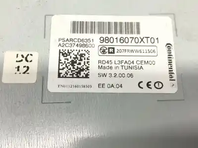Автозапчастина б/у аудіо система / радіо cd для citroen c3 collection посилання на oem iam 1616151180  98016070xt01