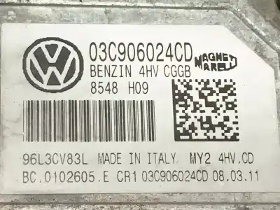 İkinci el araba yedek parçası ecu motor kontrol cihazi için seat ibiza iv (6j5, 6p1) 1.4 oem iam referansları 3c906024cd  96l3cv83l