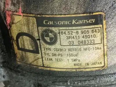 Peça sobressalente para automóvel em segunda mão compressor de ar condicionado a/a a/c por bmw 3 (e46) 320 d referências oem iam 64526905643  3r41145010