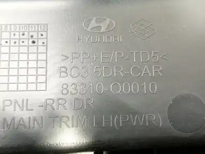 Автозапчасти б/у обивка задней левой двери за hyundai bayon (bc3) 1.2 mpi ссылки oem iam 83307q0010nnb  83310q0010