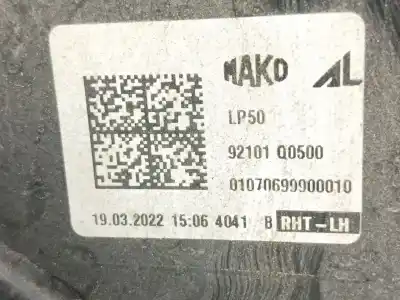 Автозапчастина б/у ліва фара для hyundai bayon (bc3) 1.2 mpi посилання на oem iam 92101q0500  01070699900010