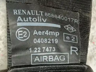 Second-hand car spare part front right seat belt for renault fluence (l3_) 1.5 dci (l30d, l30l, l306, l33f, l33l, l33m, l33v, l33w) oem iam references 868840017r  1227473