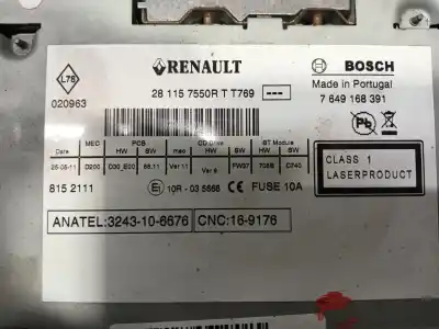 Автозапчасти б/у аудиосистема / радио cd за renault fluence (l3_) 1.5 dci (l30d, l30l, l306, l33f, l33l, l33m, l33v, l33w) ссылки oem iam 281157550r  7649168391