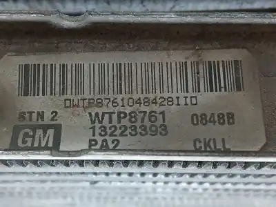 Second-hand car spare part intercooler for opel astra h gtc (a04) 1.9 cdti (l08) oem iam references 93186252  13223393