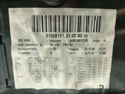 Second-hand car spare part center armrest for bmw 7 (e65, e66, e67) 730 ld oem iam references 51168022929 mkds7363901q 