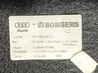 Second-hand car spare part tailgate trim for audi a6 c6 (4f2) 2.7 tdi oem iam references 4f5863887k36r  4f5863887b