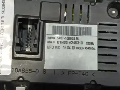 Автозапчастина б/у багатофункційний дисплей для ford fiesta vi (cb1, ccn) 1.6 ti посилання на oem iam 1940795  8a6t18b955bl