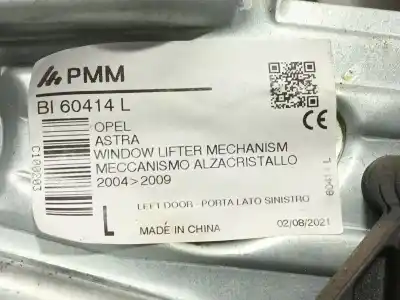 Автозапчастина б/у регулятор вікна передній лівий для opel astra h gtc (a04) 1.9 cdti (l08) посилання на oem iam 93178695  bi60414l