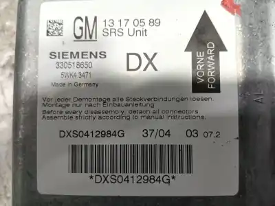 Second-hand car spare part airbag control unit for opel vectra c (z02) 1.9 cdti (f69) oem iam references 13170589  330518650