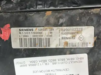 Pezzo di ricambio per auto di seconda mano centralina motore per renault clio ii (bb_, cb_) 1.2 (bb0a, bb0f, bb10, bb1k, bb28, bb2d, bb2h, cb0a,... riferimenti oem iam 8200162378  8200162378