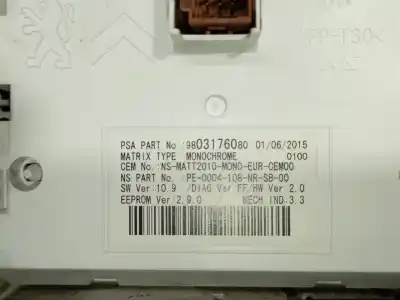 Peça sobressalente para automóvel em segunda mão quadrante por citroen ds5 1.6 bluehdi 120 referências oem iam 9809756380  