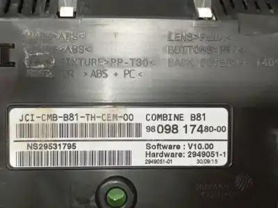 Peça sobressalente para automóvel em segunda mão quadrante por citroen ds5 1.6 bluehdi 120 referências oem iam 9809756380  