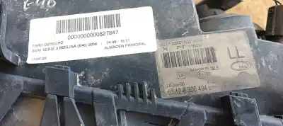 Second-hand car spare part right headlight for bmw 3 (e46) 323 i oem iam references 63127165770  63126906494