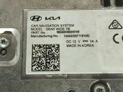 Pièce détachée automobile d'occasion système de navigation gps pour kia stonic (yb) 1.0 t-gdi eco-dynamics+ références oem iam   96560h8920fhv