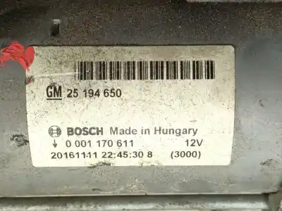 Автозапчасти б/у двигатель запускается за opel mokka / mokka x (j13) 1.4 (_76) ссылки oem iam 25194650  0001170611