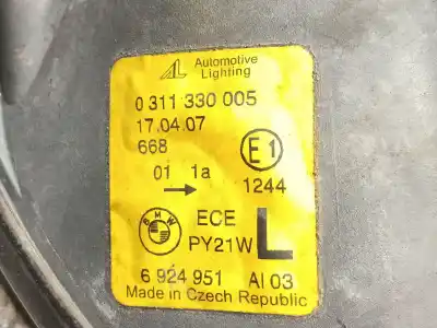 Peça sobressalente para automóvel em segunda mão farolim dianteiro esquerdo por bmw 3 compact (e46) 320 td referências oem iam 63136924951  0311330005