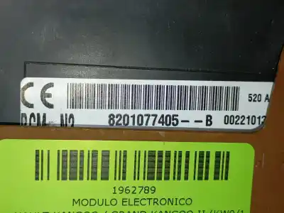 Автозапчастина б/у електронний модуль для renault kangoo / grand kangoo ii (kw0/1_) 1.5 dci 85 (kw0k, kw0l, kw0b) посилання на oem iam 284b16631r  8201077405b