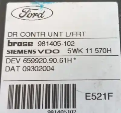 Автозапчастина б/у регулятор вікна передній лівий для ford focus c-max (dm2) 2.0 tdci посилання на oem iam 1738645  5wk11570h