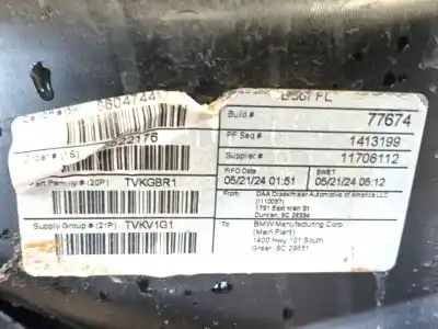 Second-hand car spare part left front door trim for bmw x5 (g05, f95) 30 d mild-hybrid xdrive oem iam references 51415a83057 k5522171bk4601 