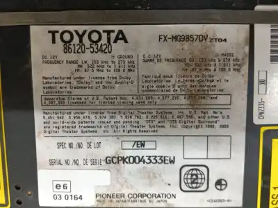 Автозапчасти б/у аудиосистема / радио cd за lexus is ii (_e2_) 220d (ale20) ссылки oem iam 8612053420  8612053420