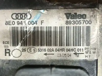 Автозапчасти б/у правая фара за audi a4 b6 (8e2) 2.0 ссылки oem iam 8e0941030c  8e0941004f