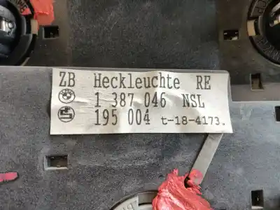 Second-hand car spare part right tailgate light for bmw 3 (e36) 320 i oem iam references 63211387362  1387046