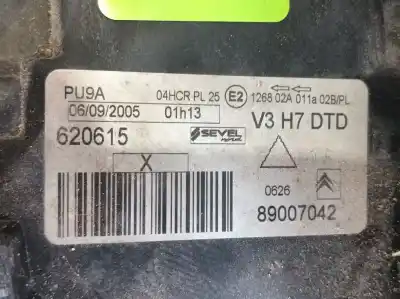 Second-hand car spare part right headlight for citroen c8 (ea_, eb_) 2.2 hdi oem iam references 620615  04hcrpl25