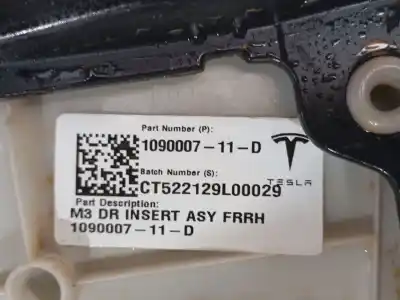 Автозапчастина б/у обработка передніх правіх дверей для tesla model 3 (5yj3) ev awd посилання на oem iam 158812702c  109000711d