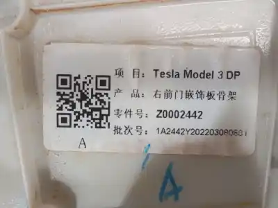Автозапчастина б/у обработка передніх правіх дверей для tesla model 3 (5yj3) ev awd посилання на oem iam 158812702c  109000711d