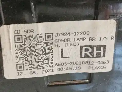 Second-hand car spare part interior rear right light for kia ceed (cd) 1.0 t-gdi oem iam references 92404j7050  ir75rr05