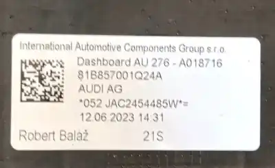 Pezzo di ricambio per auto di seconda mano pannello per audi q2 (gab, gag) 35 tfsi riferimenti oem iam 81b857001q24a  570002745279