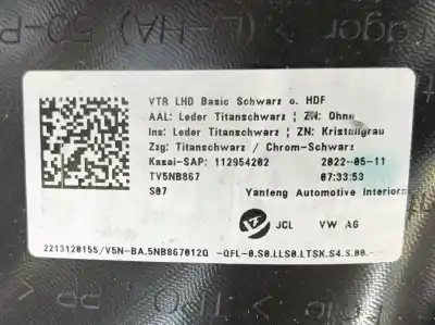 Автозапчастина б/у обработка передніх правіх дверей для volkswagen tiguan (ad1, ax1) 2.0 tdi посилання на oem iam 5nb867012qqfl  5nb867012q