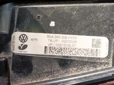 Pezzo di ricambio per auto di seconda mano luce di coda interna destra per volkswagen tiguan (ad1, ax1) 2.0 tdi riferimenti oem iam 5na945308h  5na945308h