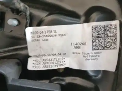 Автозапчастина б/у ліве передне сиділо для seat tarraco (kn2) 2.0 tdi посилання на oem iam 5fj885405avzf  5q0959760f