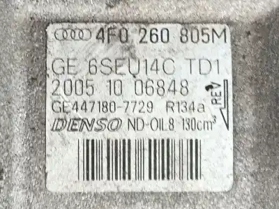 Pezzo di ricambio per auto di seconda mano compressore aria condizionata per audi a6 c6 (4f2) 2.0 tdi riferimenti oem iam 4f0260805p  4f0260805m
