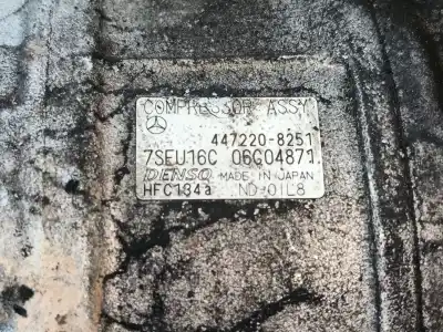 Peça sobressalente para automóvel em segunda mão COMPRESSOR DE AR CONDICIONADO A/A A/C por MERCEDES-BENZ CLASE M (W163) ML 270 CDI (163.113) Referências OEM IAM A0002306811  