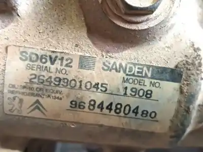 Peça sobressalente para automóvel em segunda mão compressor de ar condicionado a/a a/c por citroen nemo monospace 1.4 hdi referências oem iam 9684480480  9684480480
