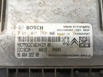Second-hand car spare part ecu engine control for citroen nemo monospace 1.4 hdi oem iam references 1943qc  0281015782
