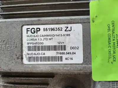 Piesă de schimb auto la mâna a doua unitate de control motor ecu pentru opel corsa c (x01) 1.3 cdti (f08, f68) referințe oem iam 55197119  7160004904