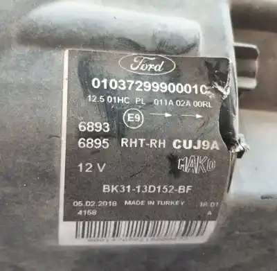 Second-hand car spare part right headlight for ford transit v363 autobús (fad, fbd) 2.0 ecoblue oem iam references 2639604  01037299900010