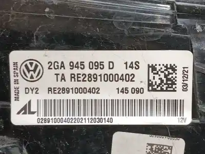 Second-hand car spare part left tailgate light for volkswagen t-roc (a11, d11) 1.0 tsi oem iam references 2ga945095d  tare2891000402