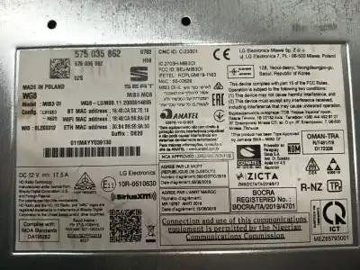 Автозапчастина б/у аудіо система / радіо cd для seat ateca (kh7, khp) 2.0 tdi посилання на oem iam 575035862  mib3mqb