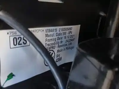 Peça sobressalente para automóvel em segunda mão assento dianteiro direito por volkswagen t-roc (a11, d11) 1.0 tsi referências oem iam 2ga881806amscv  j23661715ba