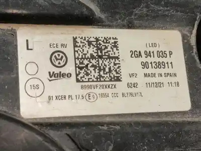 Автозапчасти б/у левая фара за volkswagen t-roc (a11, d11) 1.0 tsi ссылки oem iam 2ga941773  2ga941035p