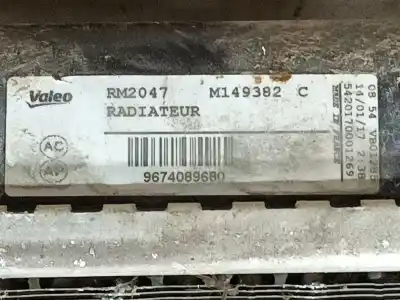 Автозапчастина б/у водяний радіатор для peugeot partner tepee 1.6 bluehdi 100 посилання на oem iam 1330y5  m149382c