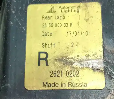Pezzo di ricambio per auto di seconda mano luci posteriori destra per dacia duster (hs_) 1.5 dci riferimenti oem iam 265505271r  26210202