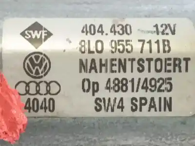 Peça sobressalente para automóvel em segunda mão motor do limpador traseiro por audi a3 (8l1) 1.9 tdi referências oem iam 8l0955711b  48814925