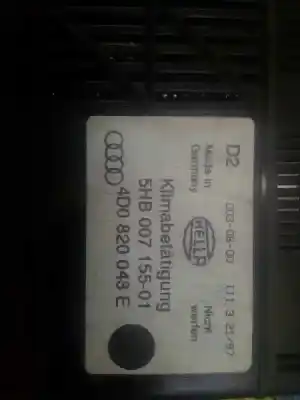 Pièce détachée automobile d'occasion commande de chauffage / climatisation pour audi a8 (d2) 4.2 quattro références oem iam 4d0820043e  5hb00715501